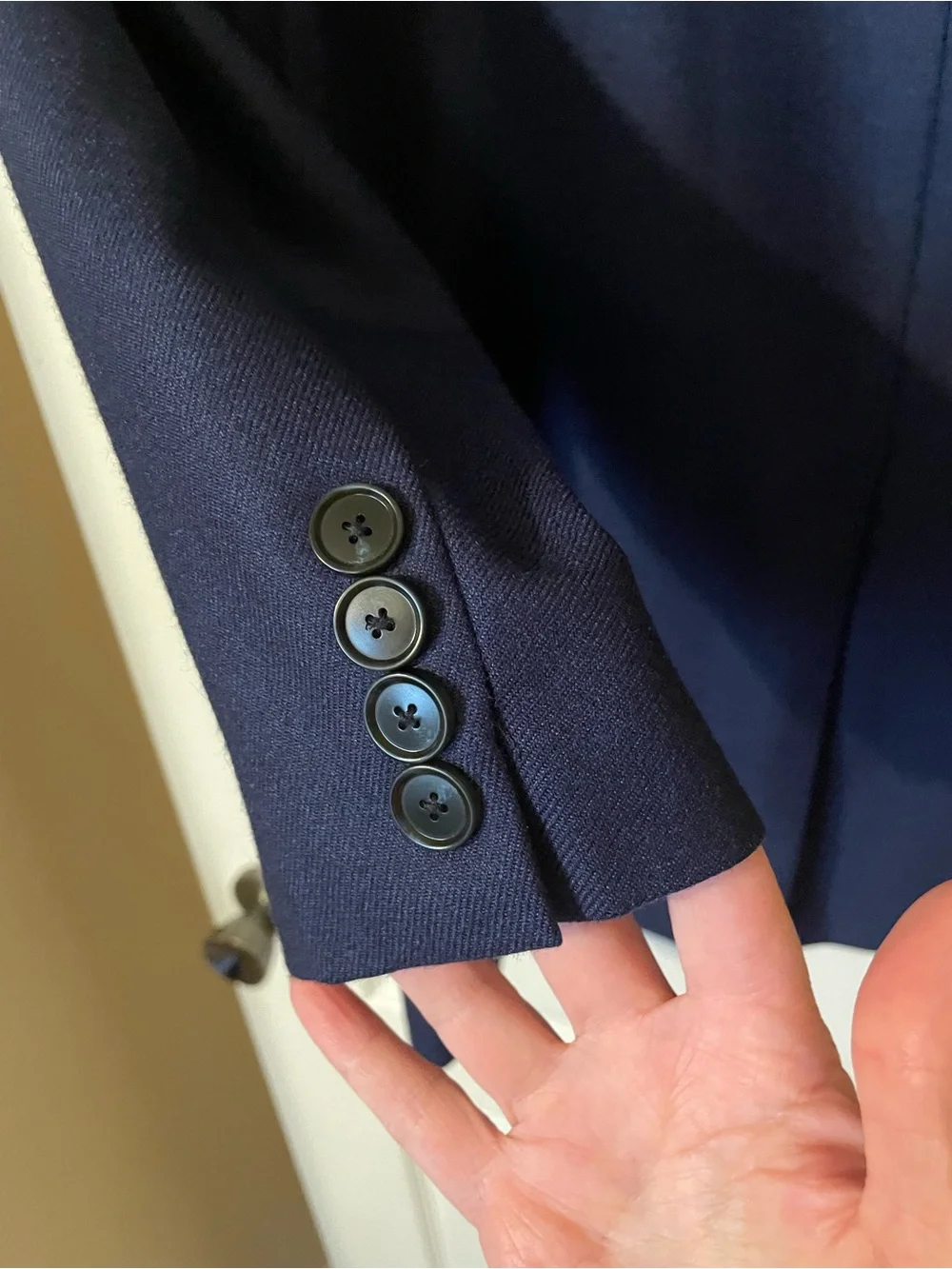 Hart Schaffner Marx Loro Piana 100% Cashmere Blazer 40R Navy Blue USA Made
